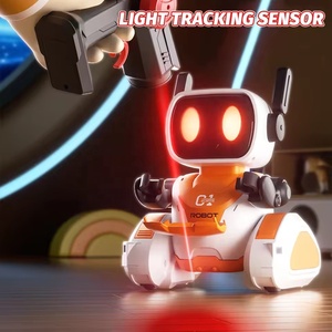 <span class=keywords><strong>Robot</strong></span> jouet télécommandé 2,4 G avec lumière de poursuite, <span class=keywords><strong>robot</strong></span> intelligent interactif à détection de lumière infrarouge, suivi et livraison avec effets sonores - Product Image 4