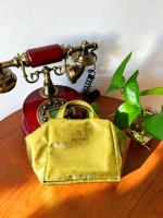 Sac à main mini YITING en PU métallisé brillant avec fermeture éclair, motif bonbon, pochette portable pour cosmétiques et bijoux, idéal pour les voyages quotidiens