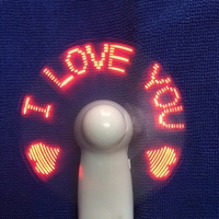 Ventilador LED con Mensajes de Texto Intermitente, Versátil, para Publicidad, Regalo Portátil, Venta Directa de Fábrica