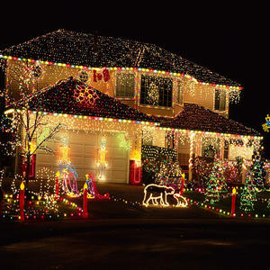 Lampes solaires de jardin 100 LED, guirlandes lumineuses sept couleurs pour cours, balcons, mariages, festivals, arbres de Noël, aménagement paysager - Product Image 4