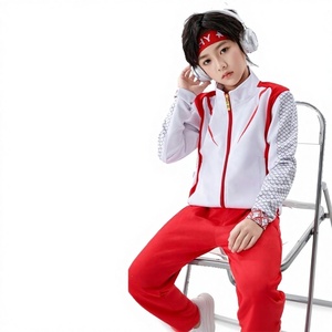 Ensemble de vêtements de sport à manches longues pour enfants (garçons et filles) - Veste d'entraînement de basketball et de football imprimée, modèle récompensé - Product Image 1