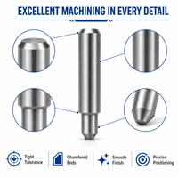 Goupille de positionnement et goupille de centrage en métal usiné CNC de précision sur mesure pour l'automatisation des machines industrielles et l'assemblage mécanique