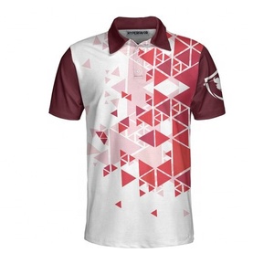 Transferencia de calor Diseño de logotipo personalizado Manga corta Golf de secado rápido para camisas Hombres Poliéster - Product Image 4