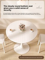 Table de négociation de loisirs nordique blanc tulipe petites tables et chaises pour salle à manger balcon ou café thé boutique conception Simple