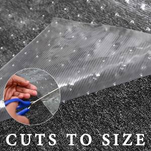 سجادة كرسي شفافة مقاومة للماء من البلاستيك PVC، واقي أرضية مضاد للانزلاق، سجادة مكتبية صديقة للبيئة شفافة - Product Image 4