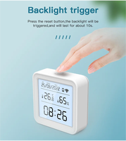 Termometer Hygrometer, pengukur suhu pintar Sensor kelembapan di kamar tidur kamar bayi mudah menonton dengan layar