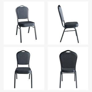 Sillas de Banquete Apilables de Aluminio y Tela Resistentes de Acero Moderno y Económicas de China para Recepciones de Boda - Product Image 6