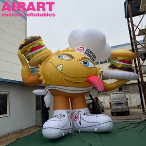 Mascotte géante gonflable de chef cuisinier avec logo personnalisé pour la promotion des aliments et des boissons - Product Image 3