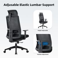 Vente directe d'usine chaise de travail en maille à dossier haut chaise pivotante ergonomique chaise de bureau en maille tournante d'ordinateur pour salle de réunion