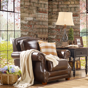 Thiết Kế Hiện Đại Thanh Lịch Da Bò Chesterfield Retro Mỹ Phong Cách Miếng Bọt Biển Gỗ Khung Sofa <span class=keywords><strong>Set</strong></span> Cho Phòng Khách Trang Trí Nội Thất Biệt Thự - Product Image 6