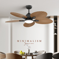 Nouveau Ventilateur de Plafond Intelligent 52 Pouces à Moteur DC avec Télécommande, Design Moderne, 5 Pales, Éclairage Dimmable pour Salon (Modèle 2026)