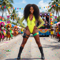 Maillot de bain une pièce personnalisé style caribéen pour le lundi, combinaison monokini, costume de carnaval de Miami, vente en gros, fabricant OEM, usine