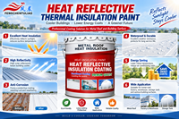 Revêtement de toiture thermique à économie d'énergie pour surfaces métalliques, peinture réfléchissante de la chaleur, imperméable et anticorrosion