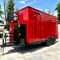 Camión de Comida Móvil Totalmente Equipado con Cocina Completa, Remolque de Comida Rápida para Café, Pizza, Helados y Negocios de Snacks