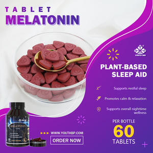 Comprimés de mélatonine à marque privée du fabricant : Améliore la qualité du sommeil naturel pour les personnes souffrant de décalage horaire – Bien-être nocturne - Product Image 3
