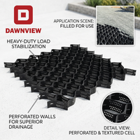 Système de géocellules en nid d'abeille Dawnview ASTM Eco Durable HDPE, assemblage simple, mur de soutènement de pente routière extérieure, stabilisation du sol