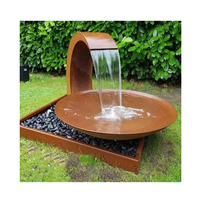 Cascade enchanteresse Oasis Corten fontaine à eau fontaine à cascade rouillée en acier extérieur rideau en acier corten caractéristique d'eau
