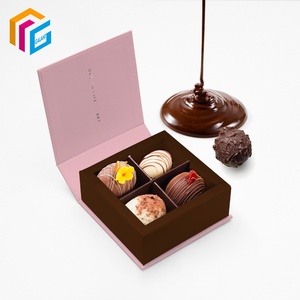 Коробка для упаковки шоколада из переработанного картона класса люкс, на заказ, <span class=keywords><strong>2</strong></span>, 4, 6, 8, 9, 12 штук - Product Image 3