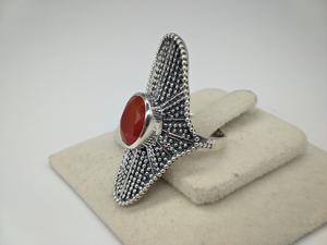 High Quality Carnelian Stone <b>Ring</b> Adjustable Handmade Fine Jewelry for Women Polished <b>Crystal</b> Gemstone for Casual Party - Product Image 3