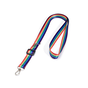 Customizable Nylon Fabric Lanyard with Dog Hook & ID Card Holder Washable