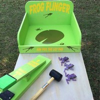 Jeu de Carnaval Classique 'Frog Flinger' - Jeu de saut de grenouille pour aire de jeux intérieure, équipement de parc d'attractions intérieur