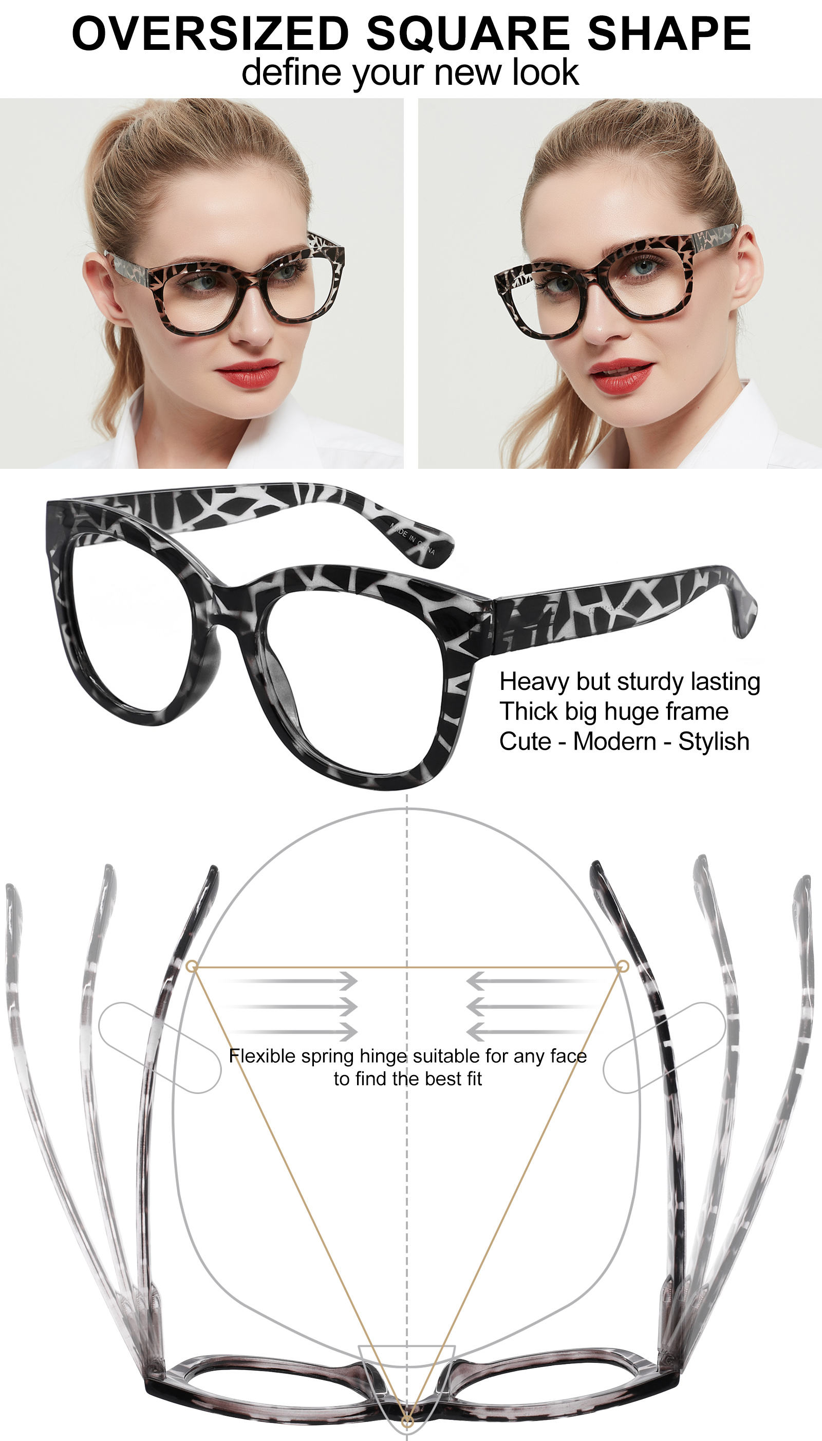 Prescription Glasses Custom Fit Glasses Frames 2024 Custom Logo