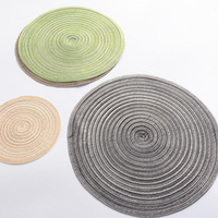 Großhandel Umweltfreundliche Moderne Gewebte Polyester-Baumwoll-Tischsets Hitzebeständig Geflochten Anpassbare Farbe 36cm Hotels Zuhause