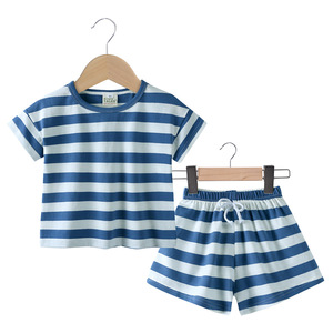 Vêtements de maison d'inspiration danoise pour enfants Ensemble de pyjamas d'été pour bébés Style décontracté Short en pur coton pour garçons et filles - Product Image 2