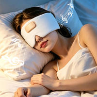 Máscara Bluetooth con Altavoz y Cubierta para Ojos y Nariz, Bloquea la Luz, Auriculares para Dormir, Masajeador