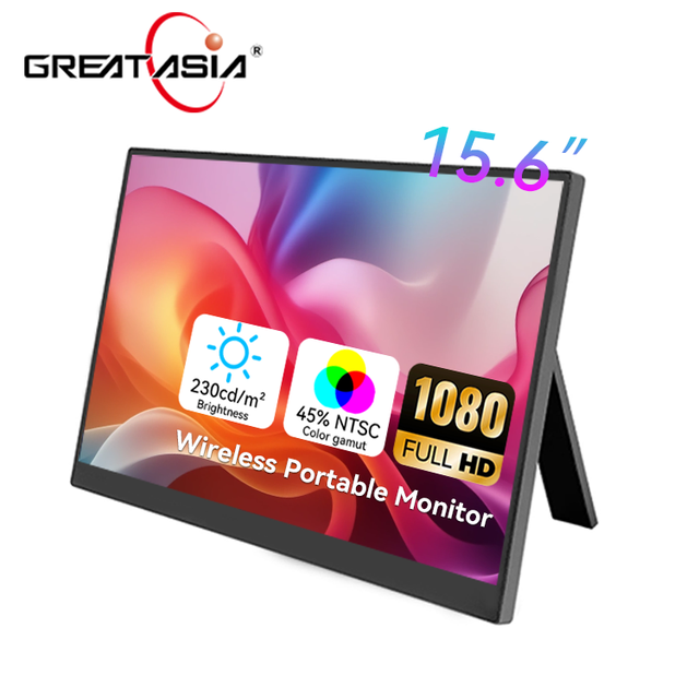 New 15.6 Inch Portable Gaming Monitors 60Hz FHD IPS Screen for Laptop Nintendo Switch PS5 Wireless Portable Monitor with Battery
