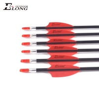 Anak Panah Target Karbon Murni Elong Outdoor 3.2mm ID 30T High Modulus untuk Kompetisi Panahan Profesional