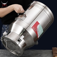 Vente en gros d'usine - Contenant de stockage de lait en acier inoxydable 304 avec couvercle hermétique, baril de transport alimentaire pour lait, vin, huile