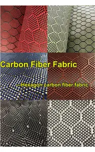 3K 240gsm Honeycomb Hexagonal Carbon Fiber Fabric Cloth Materials