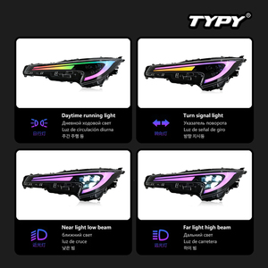 Conjuntos de Faros Delanteros TYPY para Toyota Corolla 2019-2026, Lentes LED con Luces de Circulación Diurna RGB e Intermitentes Secuenciales - Product Image 3