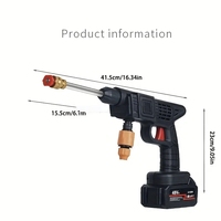 Alat Cuci Mobil Portabel Tanpa Kabel Bertenaga Baterai 4000PSI dengan Botol Sabun 2L 1000W