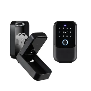 Outdoor Use IP65 Waterproof Wall Mounted Lockbox Remote Control Fingerprint Keybox Tuya TTLock Smart Key Lock Box