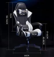 Nouvelle arrivée : chaise de gaming E-sport avec repose-pieds, chaise ergonomique pivotante pour salle de jeux vidéo