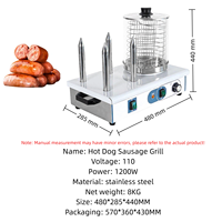 Machine à hot-dogs commerciale 220V en acier inoxydable, machine électrique à hot-dogs avec isolation, adaptée aux équipements de restauration rapide