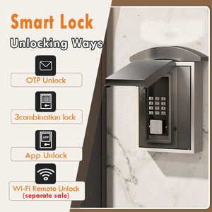 נעילה אלקטרונית חיצונית תיבת מפתח מחוץ קיר הר תיבת מנעול חכם עם אפליקציה - Product Image 2