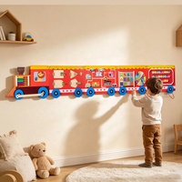 Panel de Pared Sensorial de Madera para Actividades de Transporte, Ecológico, para Niños, Montessori, Tablero de Actividades, Educación Temprana