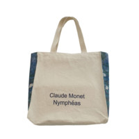 Sac fourre-tout à bandoulière pour femme, style Instagram, grande capacité, pour le shopping et les étudiants, motif Nénuphars de Monet du British Museum, en toile avec fermeture éclair