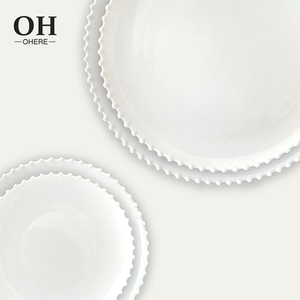 Nouveauté luxe blanc perles rondes vaisselle assiettes ensemble de vaisselle vaisselle en porcelaine vaisselle en porcelaine vaisselle en céramique - Product Image 6
