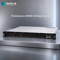 Serveur en rack ThinkSystem SR250 V3 haute fiabilité 1U avec processeur Intel Xeon pour les petites et moyennes entreprises, serveur informatique pour centre de données