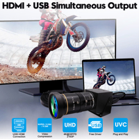 Caméra ELP 4K pour diffusion en direct H.264 H.265 4K 30FPS Zoom 10X Sortie USB Caméra vidéo simultanée pour l'enseignement en ligne