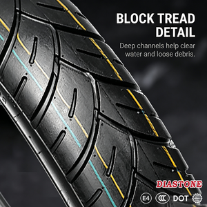 Nouvelle carcasse de pneu de moto DIASTONE D680 V3137K 90/80-17, haute adhérence, entièrement lisse, sans chambre à air, radial, pour rénovation/amélioration - Product Image 1