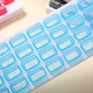 Pastillero Portátil de 31 Días, Organizador Mensual de Medicamentos con 31 Compartimentos, de Plástico, a Prueba de Polvo, con Tapa, Color Sólido - Product Image 3