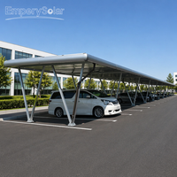 Système de support de carport solaire léger en alliage d'aluminium pour usage domestique et commercial, résistant aux vents de 60 m/s et aux charges de neige de 1,4 KN/m²