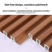 Panel Komposit Kayu-Plastik Modern untuk Dinding Latar Belakang Sofa TV, Tahan Air, Anti Lembab, Bahan Dekoratif, Papan Grafis