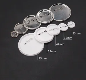 Diy 32Mm 58Mm Button Badge Components Pin Button Badge accessories Making Raw Material With Safety button crachá Pin