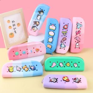 Diy Silicone Clog Pen Case <b>Cute</b> Shoe Charms for Stationery Box Large Capacity Pencil Case Waterproof Pen <b>Purse</b> - Product Image 2